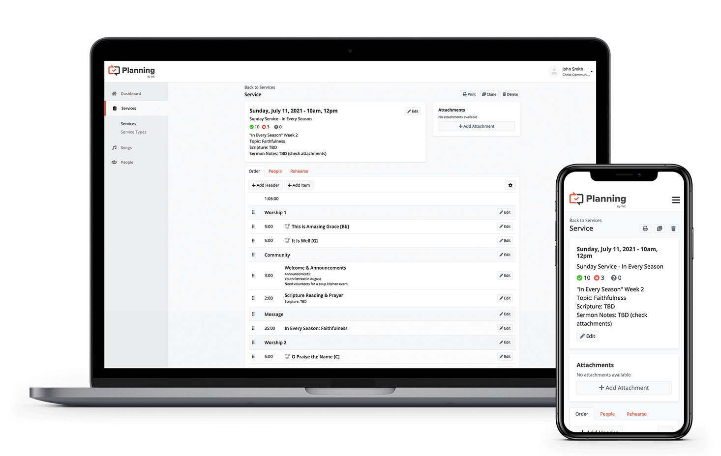 WorshipTools Planning